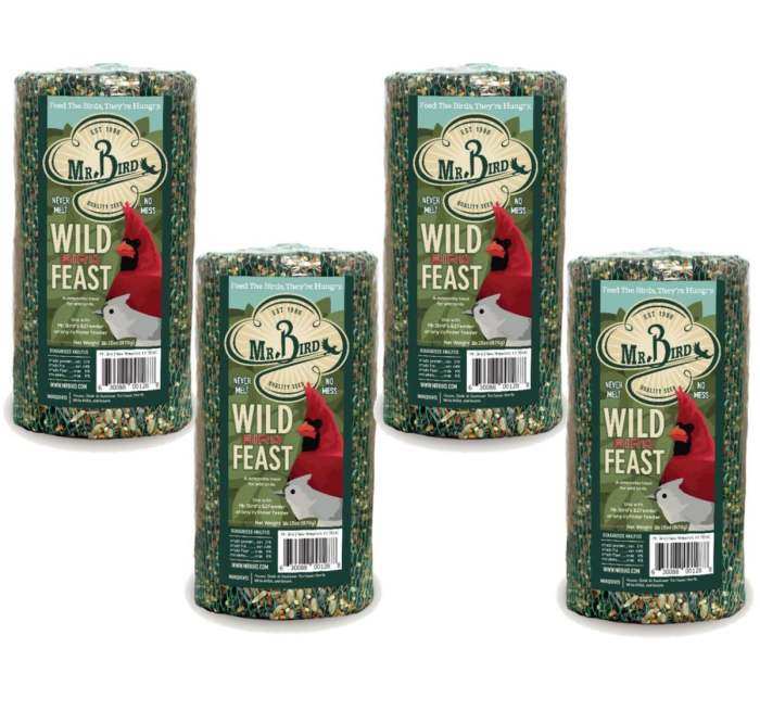 Wild Bird Feast Cylinder Small 28 oz. 4/Pack